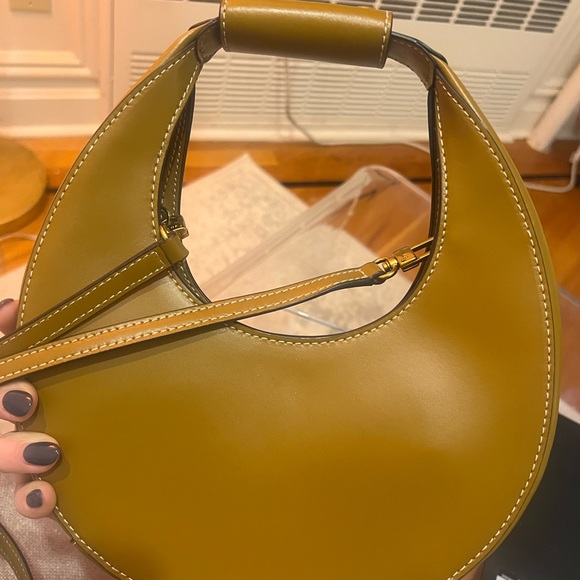 STAUD Ochre Leather Mini Moon Bag - Picture 12 of 12